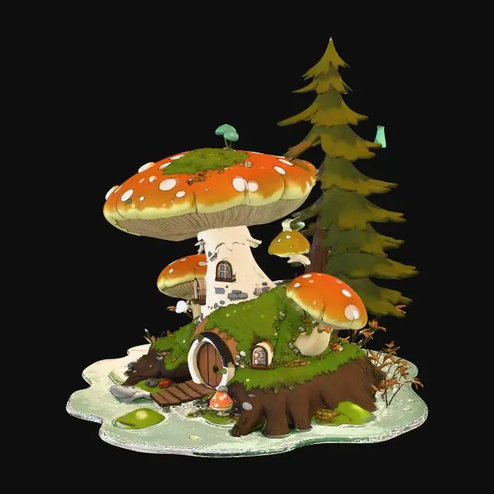3D model for Mushroom Cottage Enchantment