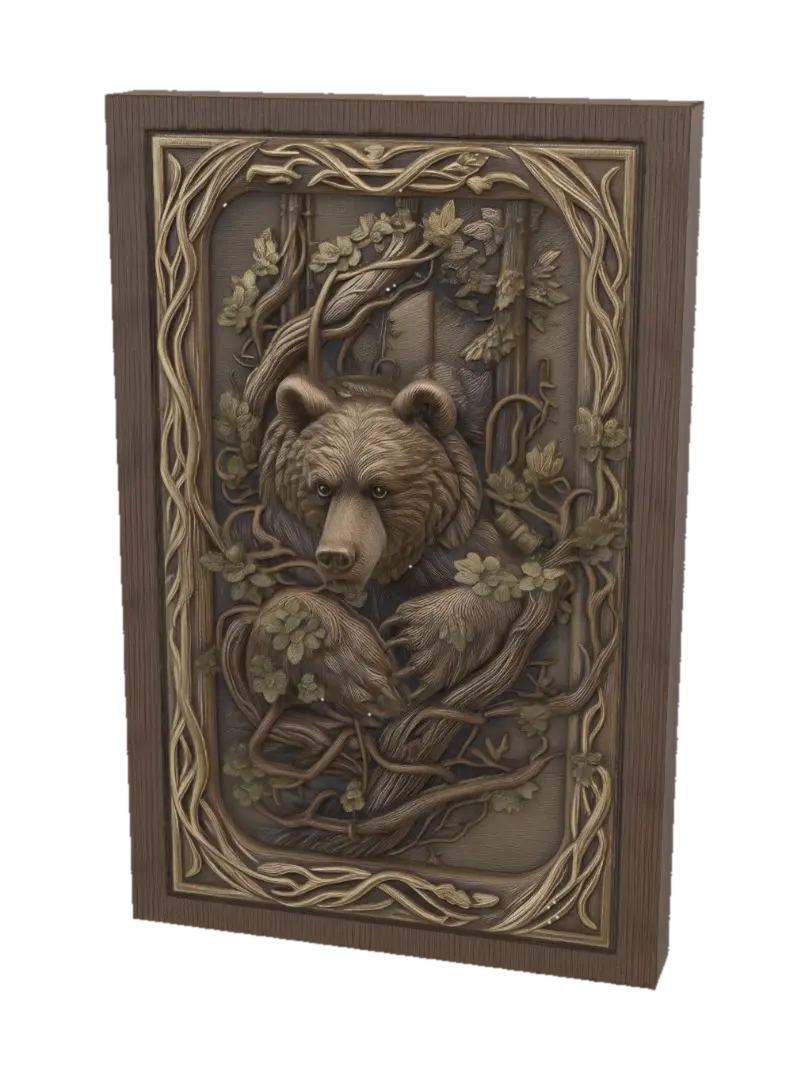 Bear in the Forest - Cub 3D model, AI generated