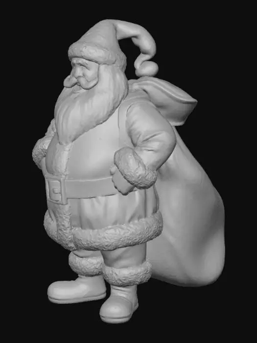 3D model for Santa Claus is described as a jolly, portly, and white-bearded man who wears a red suit with white fur trim and delivers gifts to children on Christmas Eve. According to folklore, he lives at the North Pole, makes toys with the help of elves, and travels the world in a sleigh pulled by flying reindeer.