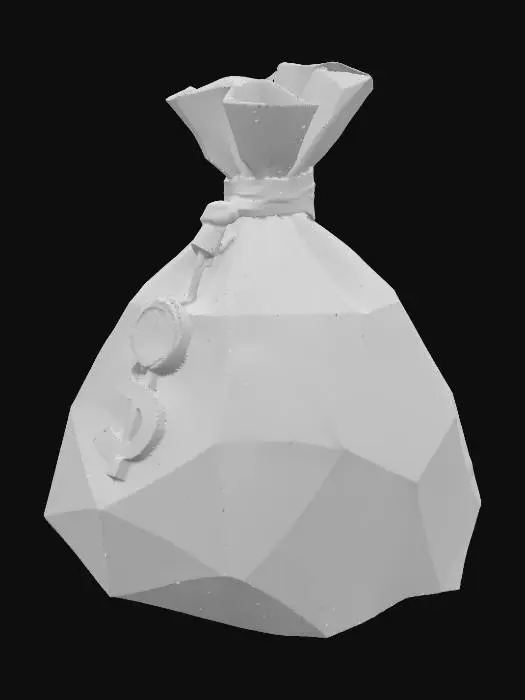 3D model for low poly moneybag
