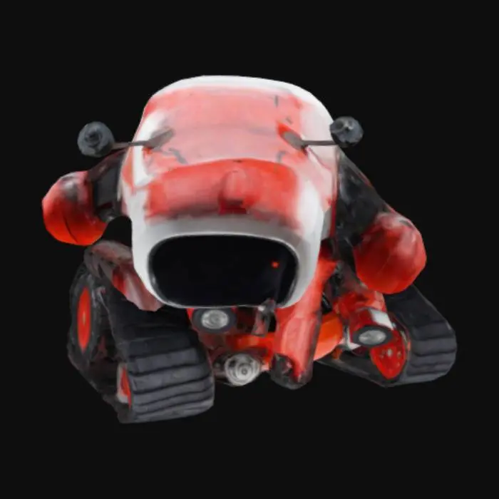 3D model for 빌딩에 불 끄는 화재 진압용 바퀴형 로봇