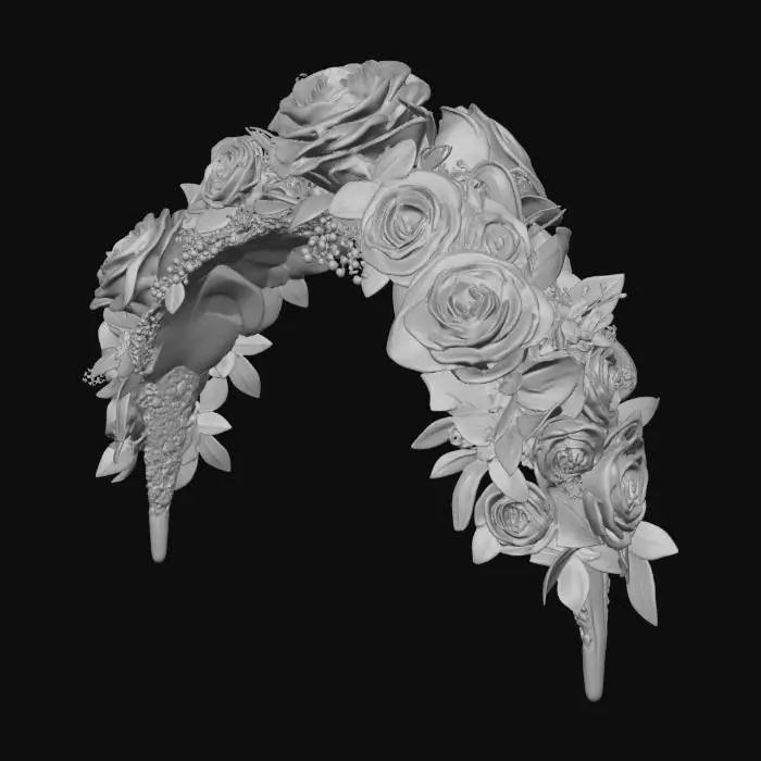 3D model for Ivory Rose Crown