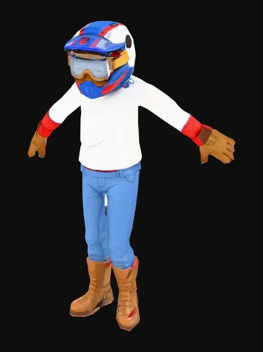 3D model for Motorcycle Pose Kid