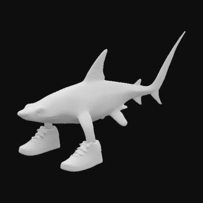 3D model for Shark Sneakers
