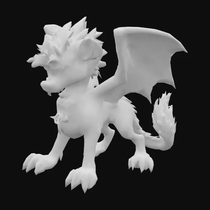 3D model for hyena Furry Dragon