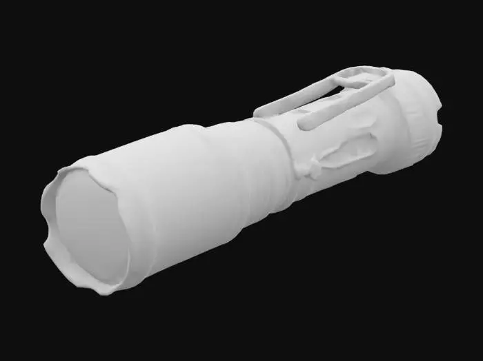 3D model for an old, dirty flashlight