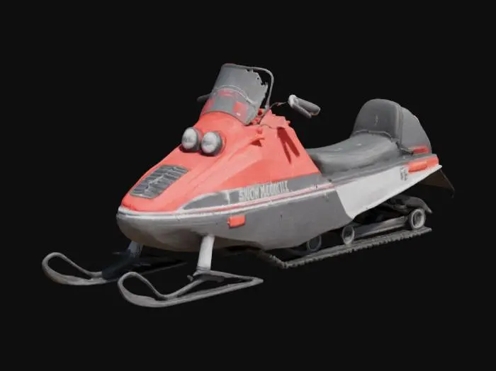 3D model for Vintage Snowmobile