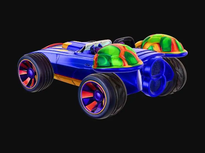 3D model for carro azul
