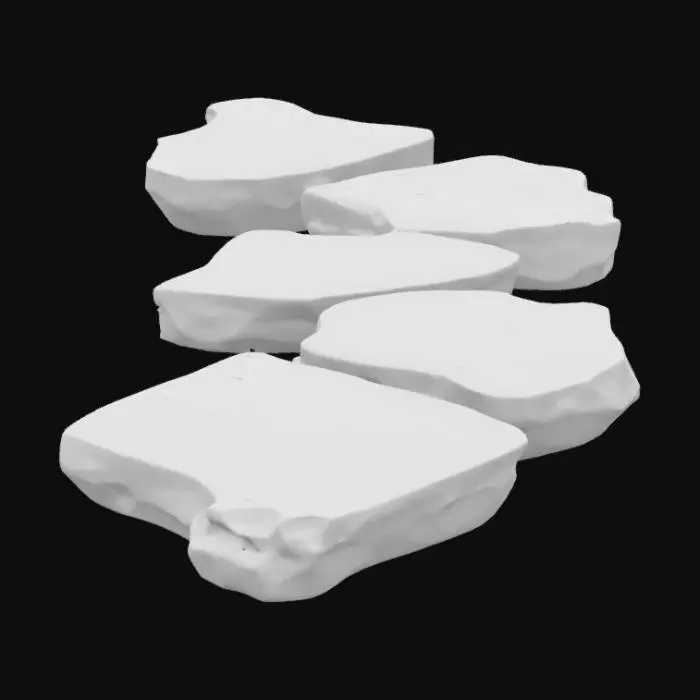 3D model for set of small stepping stones 