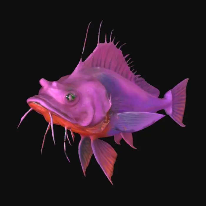 3D model for i need a fish that i can use to populate my sea with. i need a fish that you would find very far from shore and very deep, this would primarily be large deep sea fish that look strange and alien to us found in the black depths of the ocean