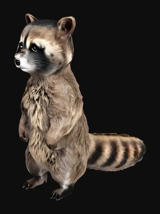 3D model for Curious Raccoon
