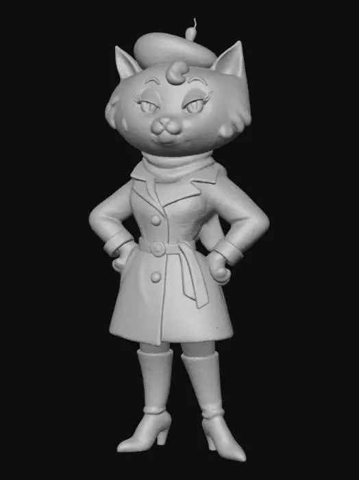3D model for Goldie The French Stylish Cat Detective