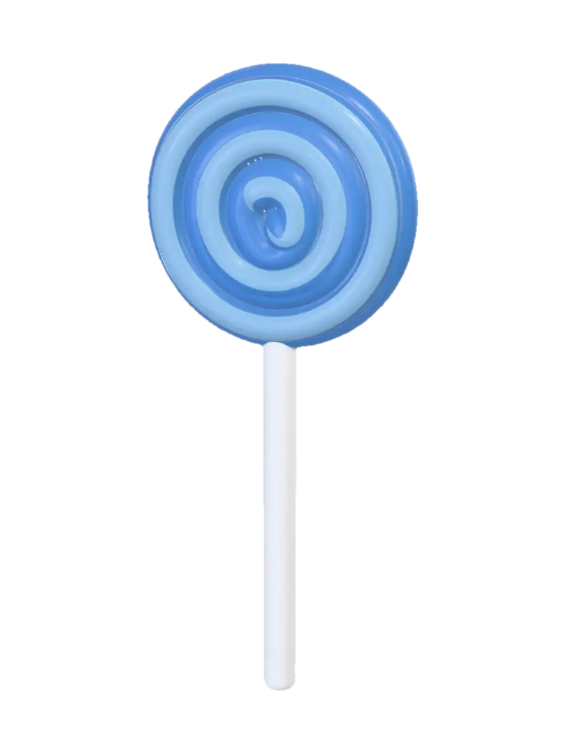 โมเดล 3D ของ Pink Swirl Lollipop - Stick สร้างโดย AI
