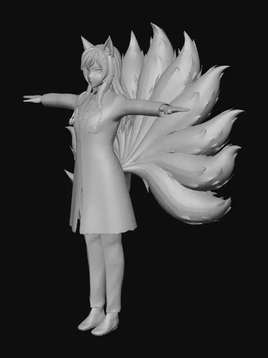 3D model for Kitsune Healer