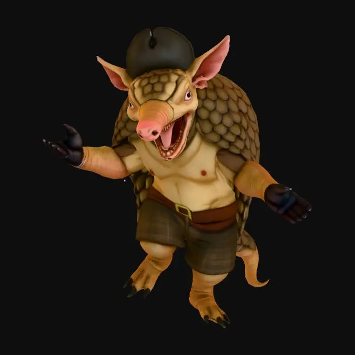 3D model for Armadillo Cowboy