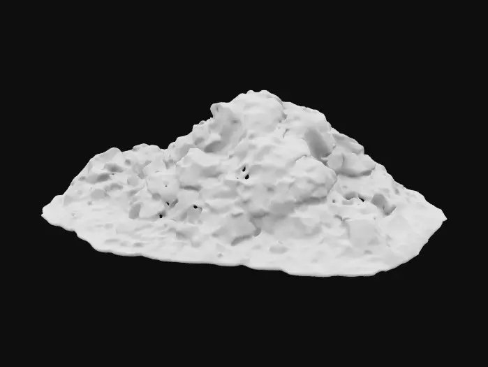 3D model for A life-size 3-meter dirty pile of snow that has been plowed to the end of the parking-lot. 4k textures.  #ChristmasAdventure#