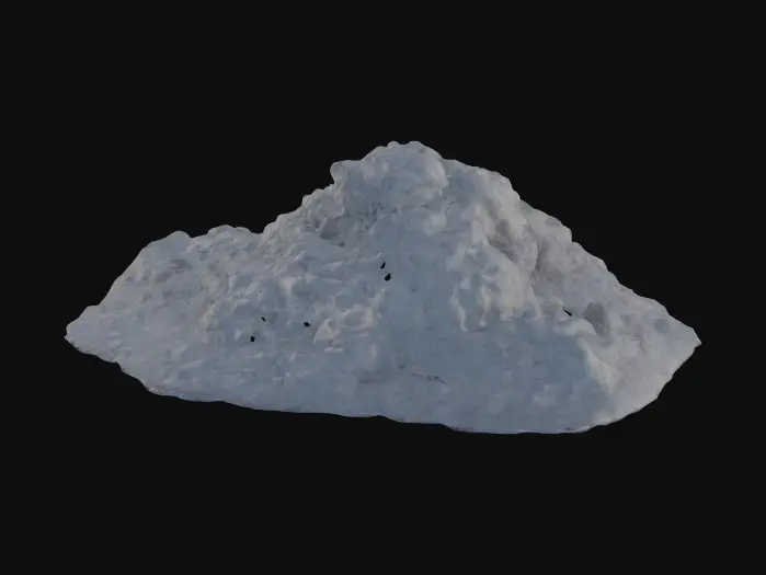 3D model for A life-size 3-meter dirty pile of snow that has been plowed to the end of the parking-lot. 4k textures.  #ChristmasAdventure#