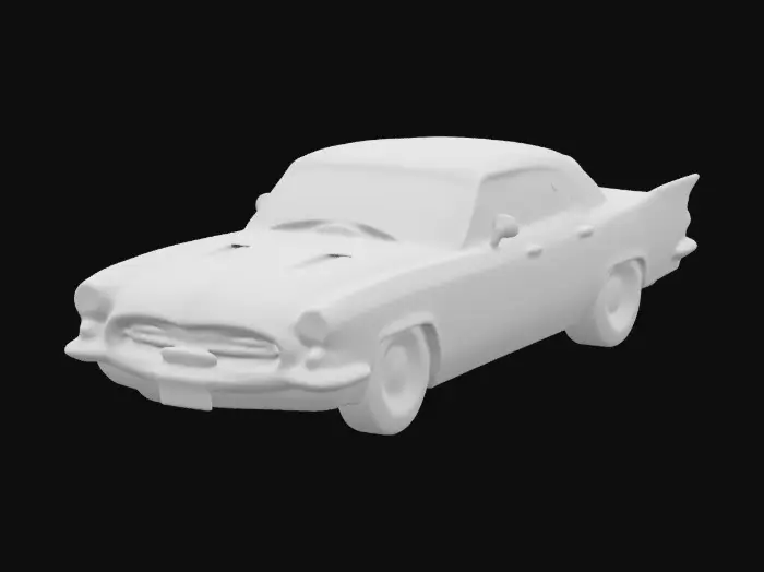 3D model for Cosmic-blue buick, epic paint job, pristine lines and curves. Perfect model, masterpiece, tiny space sparkle blue, empty no driver or passenger. 8k details