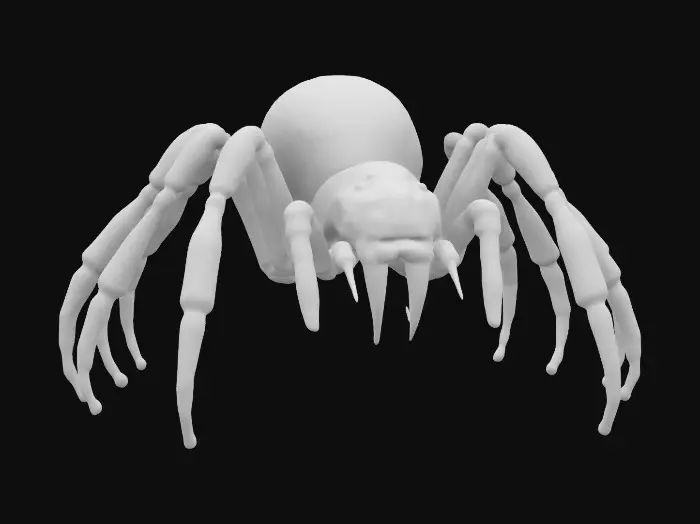 3D model for Create a spider-robot from the 1984 movie “Runaway”, they have a poisonous needle protruding from the front of their body. They are made of shiny chrome covered in small amounts of oil around the joints of their legs. Aliencore, futurecore, cybercore. 8k NVIDIA textures, Unity engine, game-ready, stylized and articulate. #ChronoForgeWeapon#