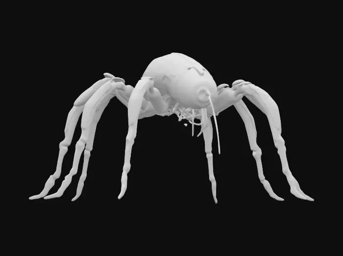 3D model for Create a spider-robot from the 1984 movie “Runaway”, they have a poisonous needle protruding from the front of their body. They are made of shiny chrome covered in small amounts of oil around the joints of their legs. Aliencore, futurecore, cybercore. 8k NVIDIA textures, Unity engine, game-ready, stylized and articulate. #ChronoForgeWeapon#