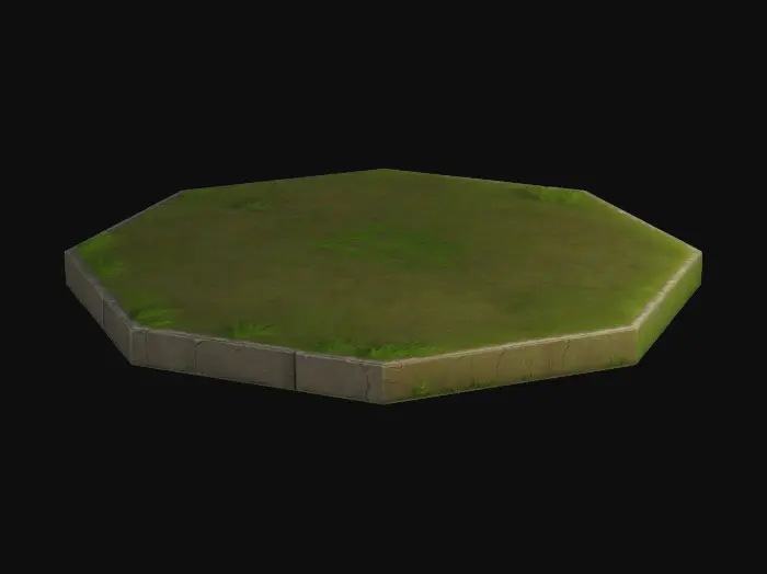 3D model for Hexagon base game tile piece. 8K texture. Calm lake water.