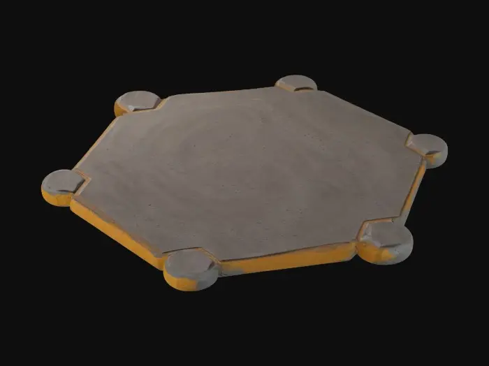 3D model for Hexagon base game tile piece. 8K texture. Calm lake water.