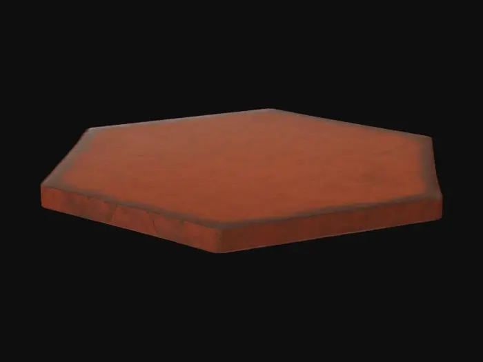 3D model for Hexagon base game tile piece. 8K texture. Calm lake water.