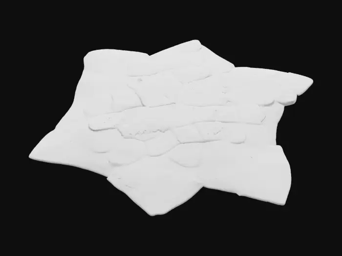 3D model for Hexagon base game tile piece. 8K texture. Calm lake water.