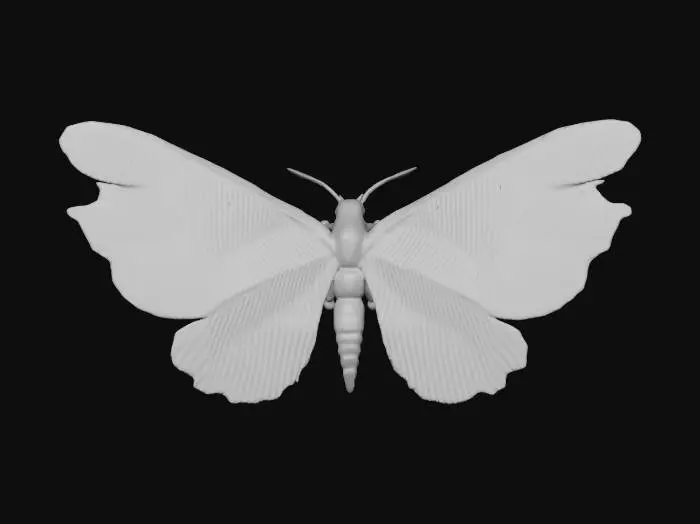 3D model for A 10-meter Luna Moth Atlas moth hybrid, made of intricate ornately crafted ice. #ChristmasAdventure#
