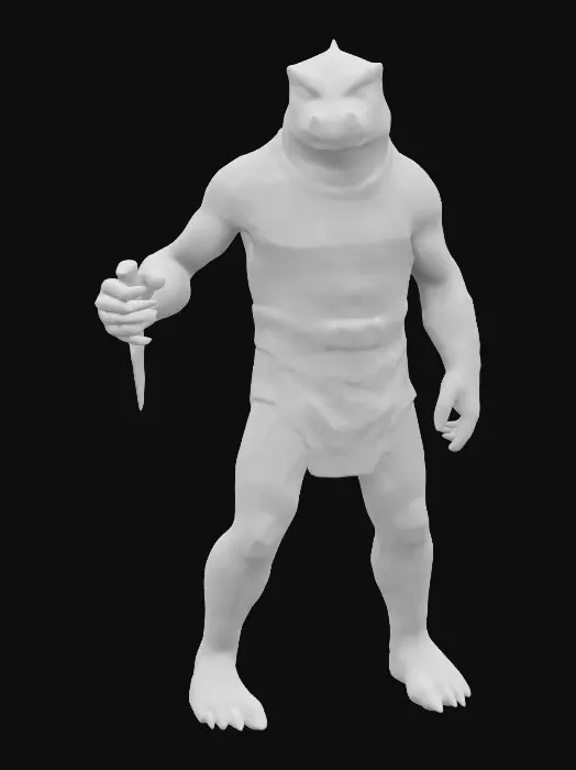 3D model for Life-size, Full Body, Symmetrical Body, Sci-Fi, stylized, yaoi, shots character of a Gorn warrior as a boy child, dressed for Christmas. Made of well-lit candy color glass. #ChristmasAdventure#