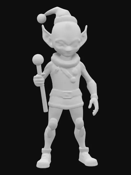 3D model for Life-size, Full Body, Symmetrical Body, Sci-Fi, stylized, yaoi, shots character of Worf as a Klingon child, dressed for Christmas. Made of well-lit candy color glass. #ChristmasAdventure#