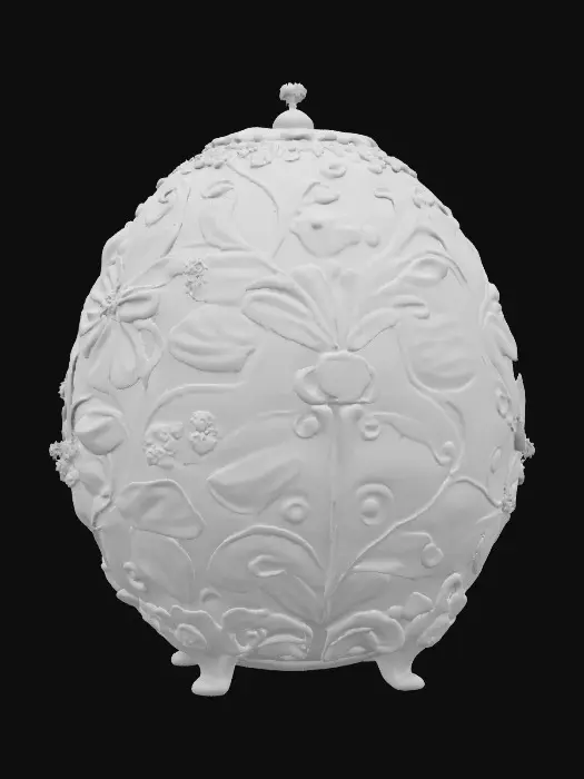 3D model for A colorful Bridgerton theme faberage-egg. 8K Detail, artistic masterpiece.
