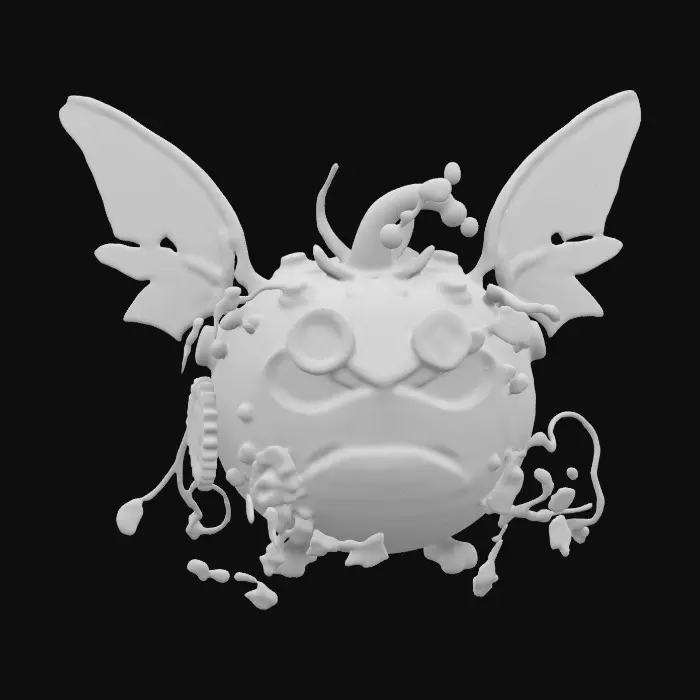 3D model for Medium-poly masterpiece, perfect cartoon coloring, of a stunning steampunk chronoforge killer tomato. Funny super weapon.  Unity engine, epic games, NVIDIA, #ChronoForgeWeapon#