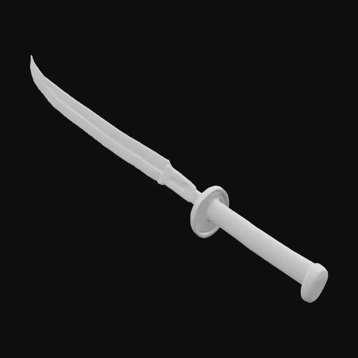 3D model for An astonishing ruby Zanpakutō katana sword, shining metallic gold outline. The blade is made of transparent ruby composite. 8k ultra-poly details.