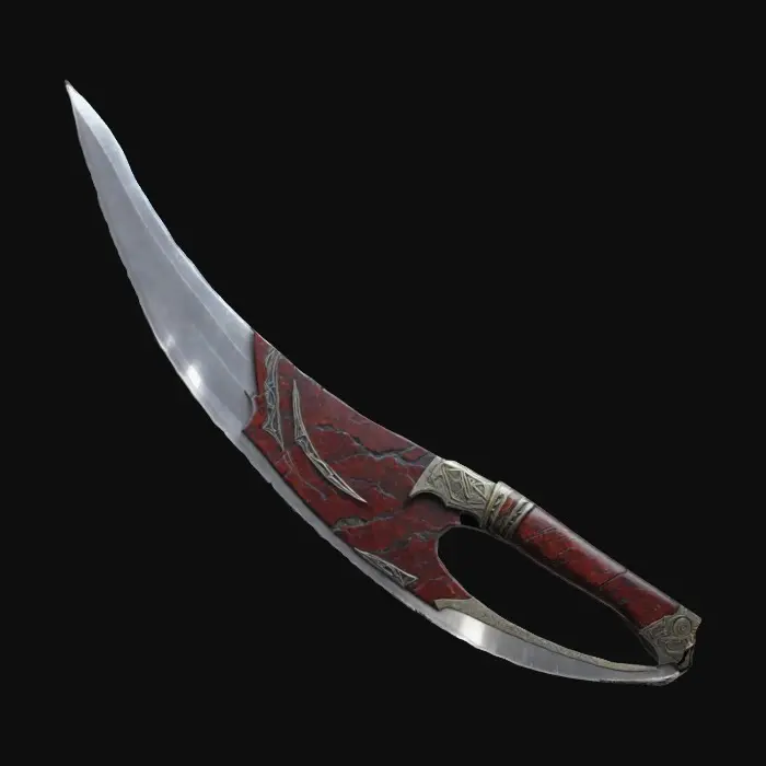 3D model for Medium-poly, Pixar style, A prison shiv, translucent polished white stone. , #ChronoForgeWeapon#