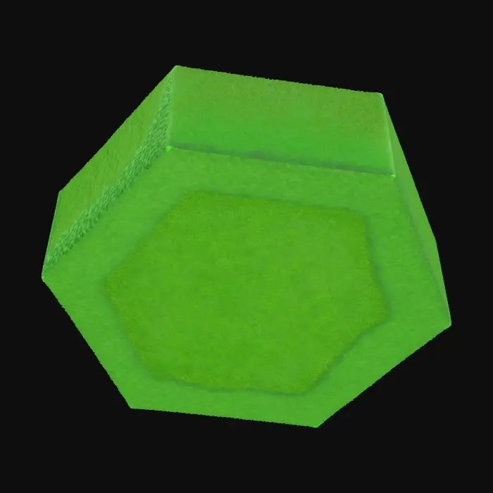 3D model for Hexagon base game piece. 8K texture. Golf grass.