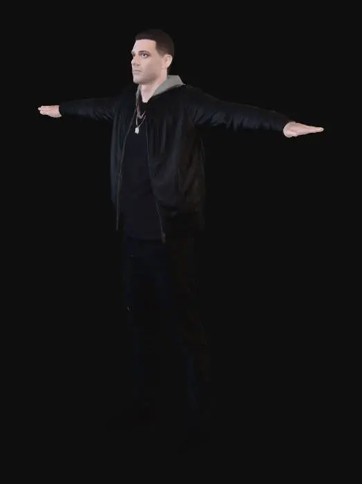 3D model for Paulie T Pose with Outstretched Arms