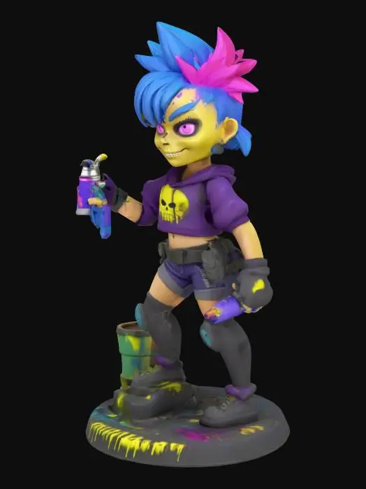 3D model for Graffiti Rebel