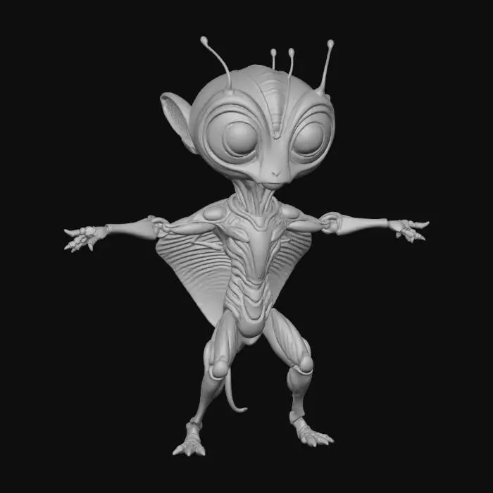 3D model for Alien Grasshopper Stance