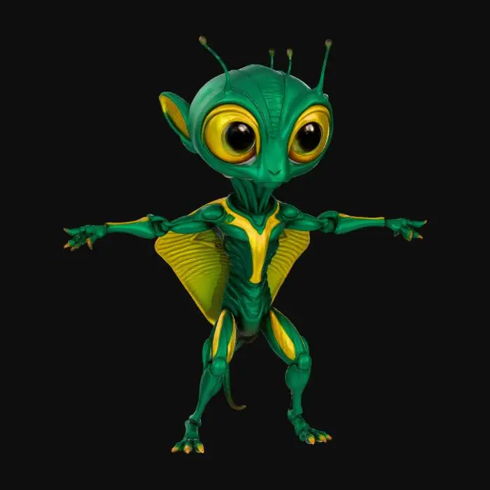 3D model for Alien Grasshopper Stance