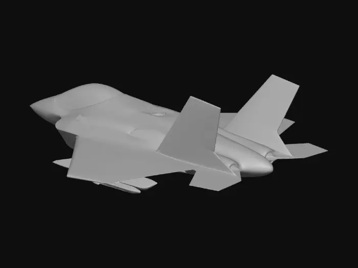 3D model for An F-22 raptor with a visible cockpit