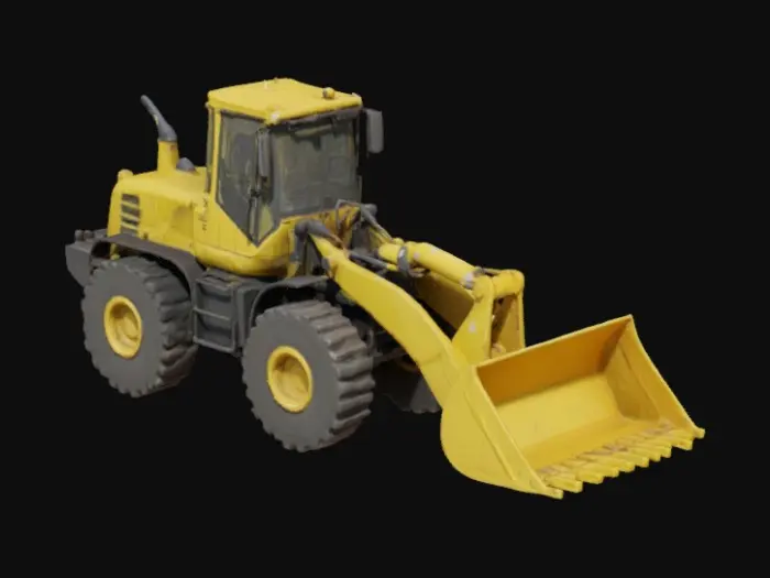 3D model for Einen Komatsu radlader bagger im steinbruch