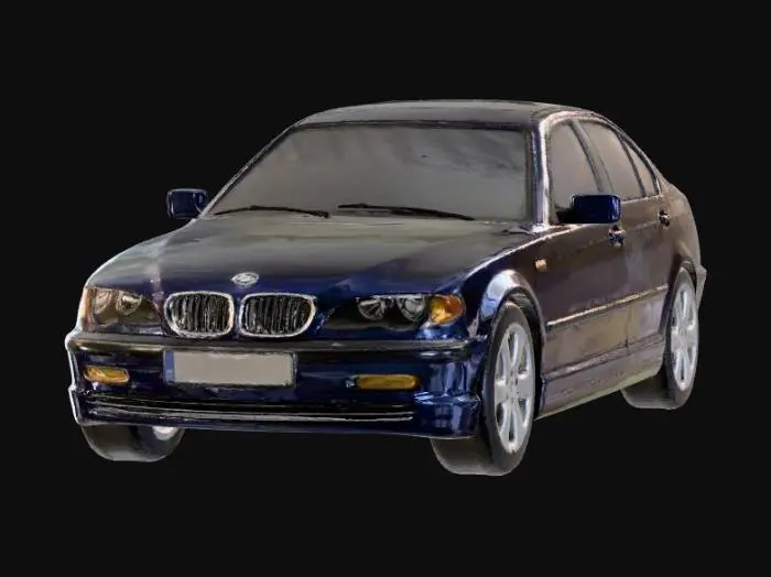3D model for Blue BMW 3 Series Sedan