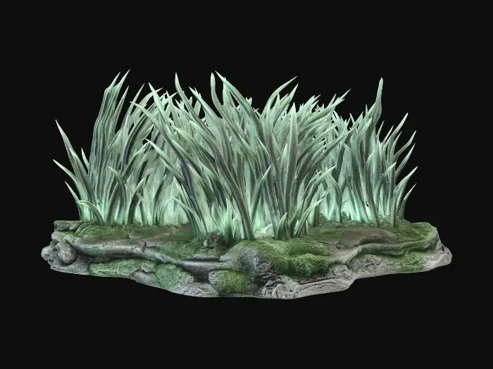 3D model for Heroic scale Tall spooky grass terrain for tabletop gaming