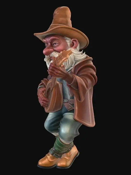 3D model for Gnome Blues Lutist