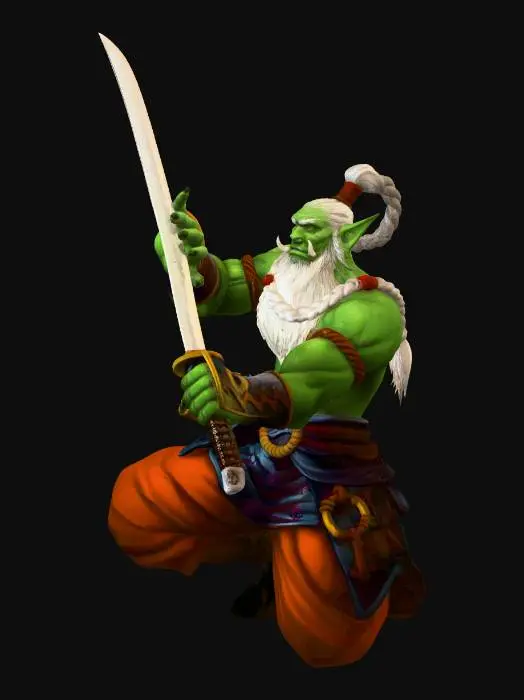 3D model for Orc Elder Samurai