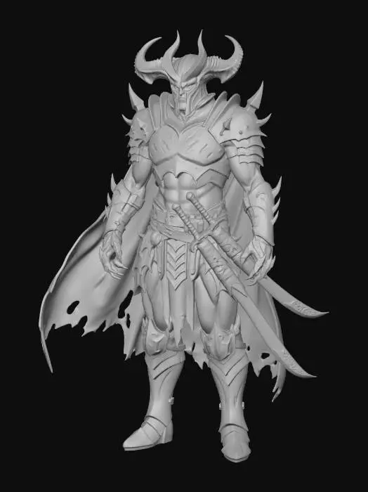 3D model for Crimson Demon Warlord