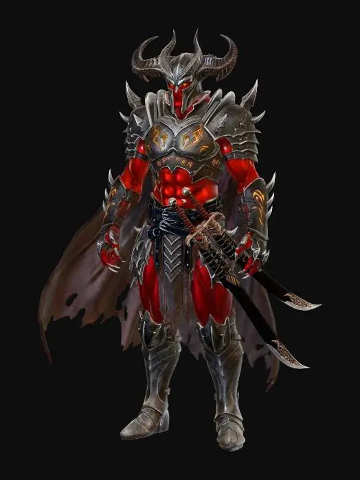 3D model for Crimson Demon Warlord