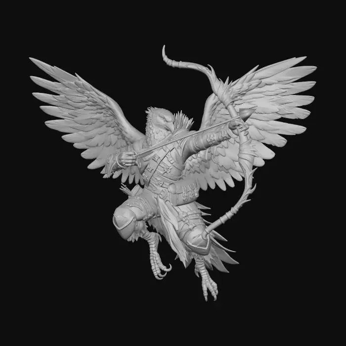 3D model for Crimson Winged Archer