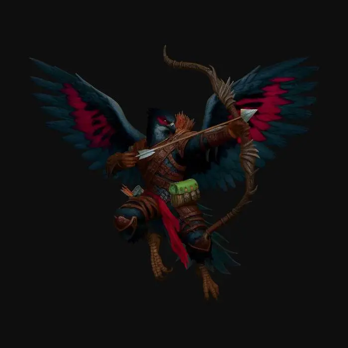3D model for Crimson Winged Archer